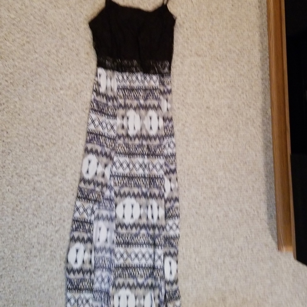 Ultra Flirt Maxi Dress Lace and Pattern